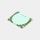 Gepersonaliseerd groen blad post-it® notes (Schuin)