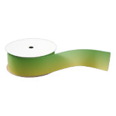 Gepersonaliseerd groen en geel ombre grosgrain lint (Spoel)