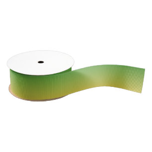 Gepersonaliseerd groen en geel ombre grosgrain lint