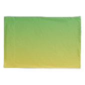 Gepersonaliseerd groen en geel ombre kussensloop (Achterkant)