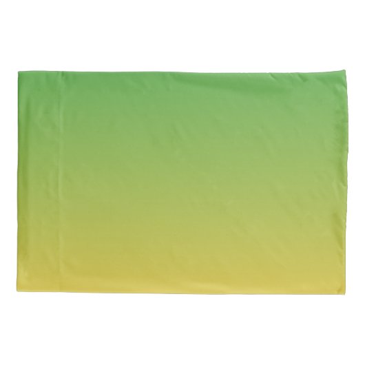 Gepersonaliseerd groen en geel ombre kussensloop (Achterkant)