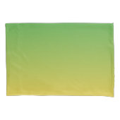 Gepersonaliseerd groen en geel ombre kussensloop (Voorkant)
