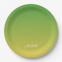 Gepersonaliseerd groen en geel ombre