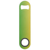 Gepersonaliseerd groen en geel ombre speed flessenopener (Achterkant)