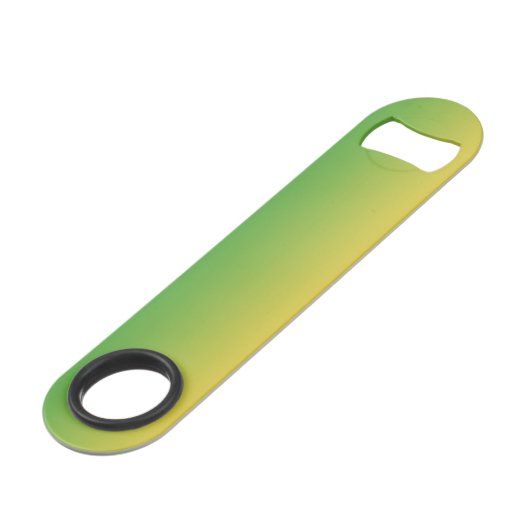 Gepersonaliseerd groen en geel ombre speed flessenopener (Achterkant Gekanteld)