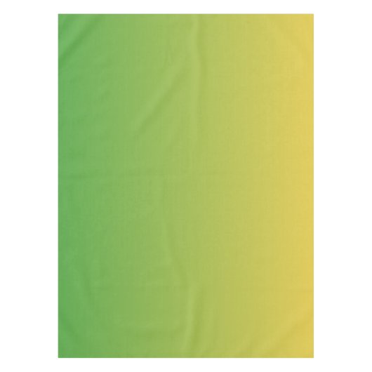 Gepersonaliseerd groen en geel ombre tafelkleed (Voorkant)