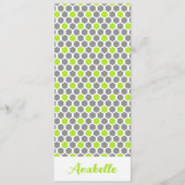 Gepersonaliseerd Groen Geometrisch Hexagon Bladwij (Voorkant)