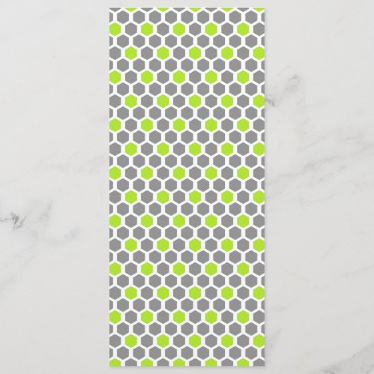 Gepersonaliseerd Groen Geometrisch Hexagon Bladwij (Achterkant)