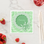 Gepersonaliseerd groen gescand Lijst Napkins Servetten (Insitu)