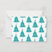 Gepersonaliseerd groen kerstboombos notitiekaartje (Achterkant)