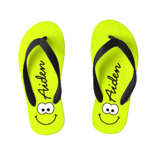Gepersonaliseerd groen kinder teenslippers