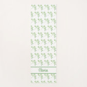 Gepersonaliseerd groen lederen patroon yogamat (Voorkant)