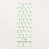 Gepersonaliseerd groen lederen patroon yogamat (Achterkant)