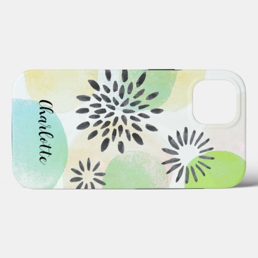 Gepersonaliseerd groen patroon Case-Mate iPhone case (Achterkant (horizontaal))