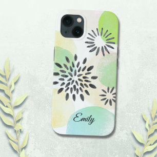 Gepersonaliseerd groen patroon iPhone 13 hoesje