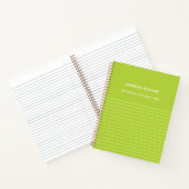 Gepersonaliseerd groen spiraal Notitieboek (Binnen)