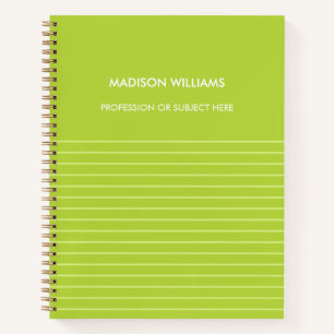 Gepersonaliseerd groen spiraal Notitieboek