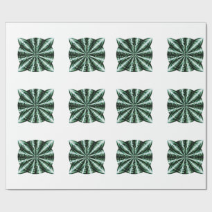 Gepersonaliseerd groene metalen Keltische knoop Cadeaupapier