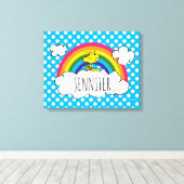 Gepersonaliseerd grondhout | Jouw namen toevoegen Canvas Afdruk (Insitu (Houten vloer))