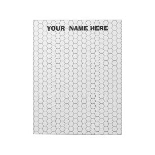 Gepersonaliseerd groot hexagon grafiekpapier notitieblok