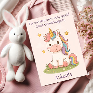 Gepersonaliseerd Grote kleindochter Verjaardagsged Aankondiging