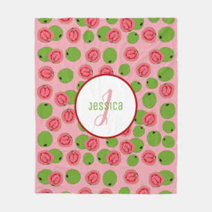 Gepersonaliseerd guava Fruit Pattern Fleece Deken