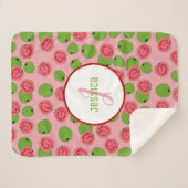 Gepersonaliseerd Guava Fruit Pattern Sherpa Blanke Deken (Voorkant (horizontaal))