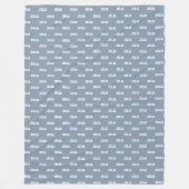 Gepersonaliseerd haar naam Dusty Blue Fleece Deken (Voorkant)
