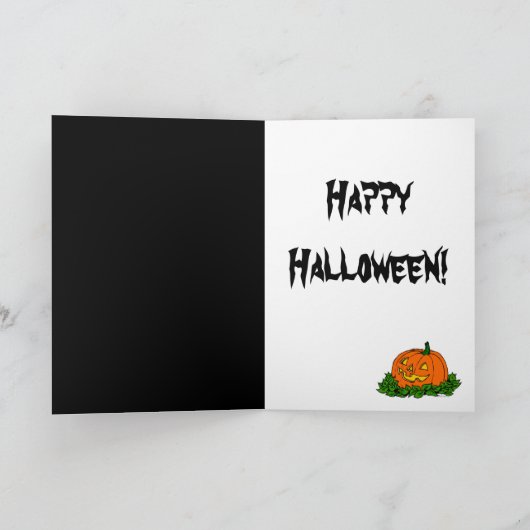 Gepersonaliseerd Halloween Art Wenskaart Kaart (Binnen)