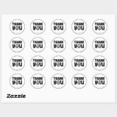 Gepersonaliseerd Halloween Business Dank u Ronde Sticker (Vel)