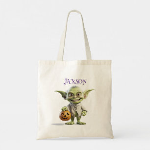 GEPERSONALISEERD HALLOWEEN TRICK OR TREAT SKELET TOTE BAG