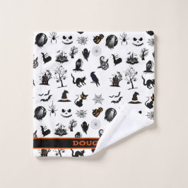 Gepersonaliseerd Halloween washandje