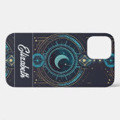 Gepersonaliseerd halve maan en sterretjes Case-Mate iPhone case (Achterkant (horizontaal))