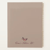 Gepersonaliseerd Hand getrokken bloemenmandala pla Planner (Achterkant)