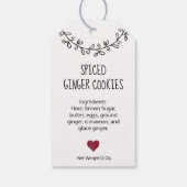 Gepersonaliseerd handboek met briefterde Homemade Cadeaulabel (Achterkant)