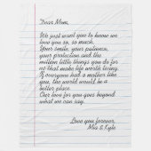 Gepersonaliseerd handgeschreven briefliefhebber fleece deken (Voorkant)