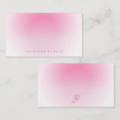 Gepersonaliseerd handschrift Monogram Custom Notitiekaartje (Voorkant / Achterkant)