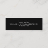 Gepersonaliseerd handtekeningsnaamscript eenvoudig mini visitekaartje (Achterkant)