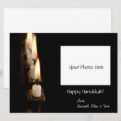 Gepersonaliseerd Hanukkah Menorah w/ Foto Feestdagenkaart (Voorkant / Achterkant)