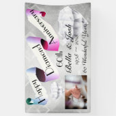 Gepersonaliseerd Happy 60th Wedding Jubileum Spandoek (Verticaal)