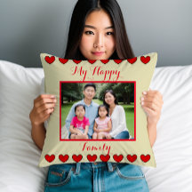 Gepersonaliseerd Happy Family Sierkussen met Foto