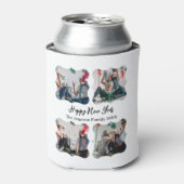 Gepersonaliseerd Happy Nieuwjaar script 4 collage  Blikjeskoeler (Blikje Voorkant)