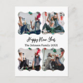 Gepersonaliseerd Happy Nieuwjaar script 4 collage Briefkaart (Voorkant)