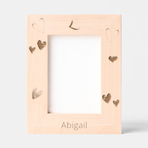 Gepersonaliseerd hart gegraveerde lijstjes