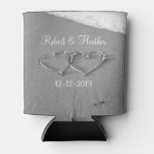 Gepersonaliseerd hart in koelboxxen voor de zandbr blikjeskoeler (Voorkant)