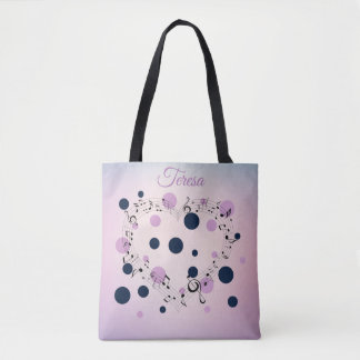 Gepersonaliseerd hart van de canvas tas van de Muz