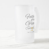 Gepersonaliseerd hart van de goudvader van de brui matglas bierpul (Voorkant rechts)