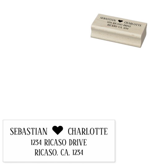 Gepersonaliseerd hartdetail 	rubberstempel (Gestempeld)