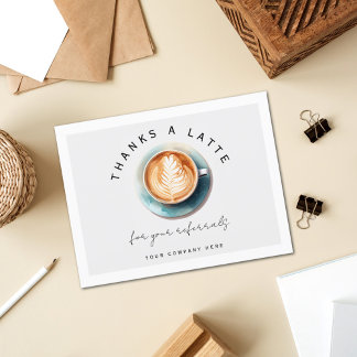Gepersonaliseerd Hartelijk Dank een Latte Verwijsb Briefkaart