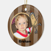 Gepersonaliseerd hekkensluiter Nut Foto Ornament (Links)